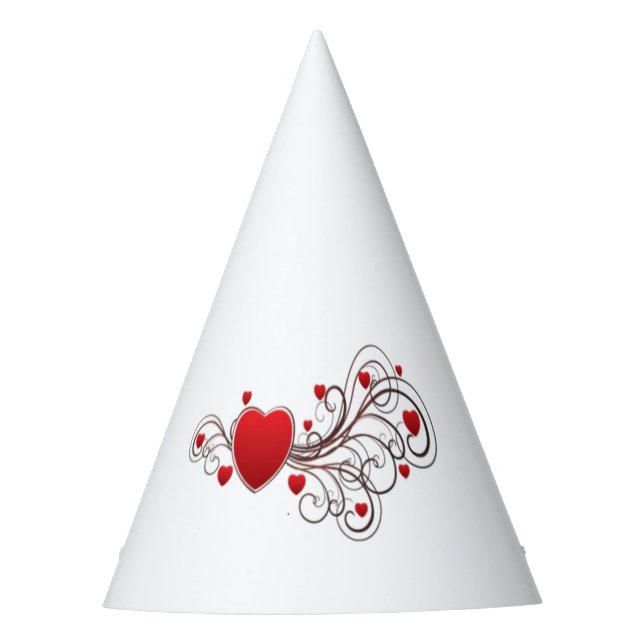 Scrolled Heart Party Hat (Front)