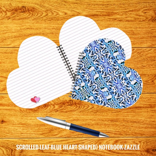 Scrolled Leaf Blue Notebook (Creator Uploaded)