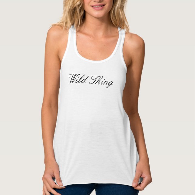 Scrolled wild thing Thunder_Cove Tank Top (Front)