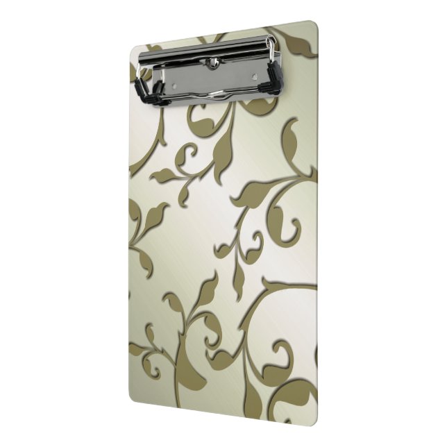 Scrolling Olive Leaves Mini Clipboard (Angled2)