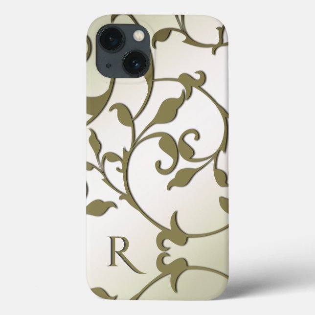 Scrolling Olive Leaves Personal Case-Mate iPhone C Case (Back)
