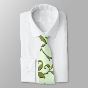 Scrolling Olive Leaves Tie