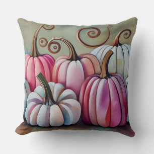 Scrolling Pumpkins  Throw Pillow