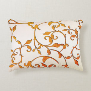 Scrolling Rust Accent Pillow