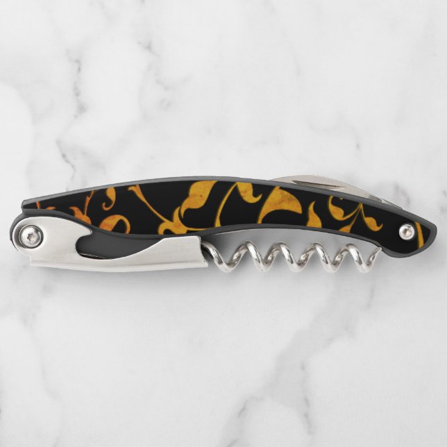 Scrolling Rust and Black Corkscrew (Front)