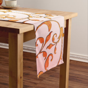 Scrolling Rust Medium Table Runner