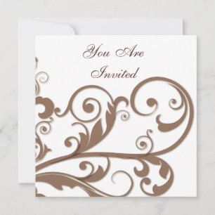 Scrolling Swirls Invitation