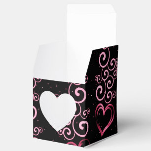 Scrolling Vine Hearts Heart Favour Box