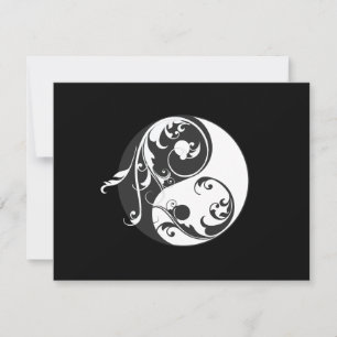 Scrolling Yin Yang Symbol (black)