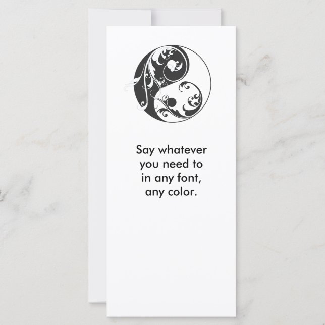 Scrolling Yin Yang Symbol (black) (Front)