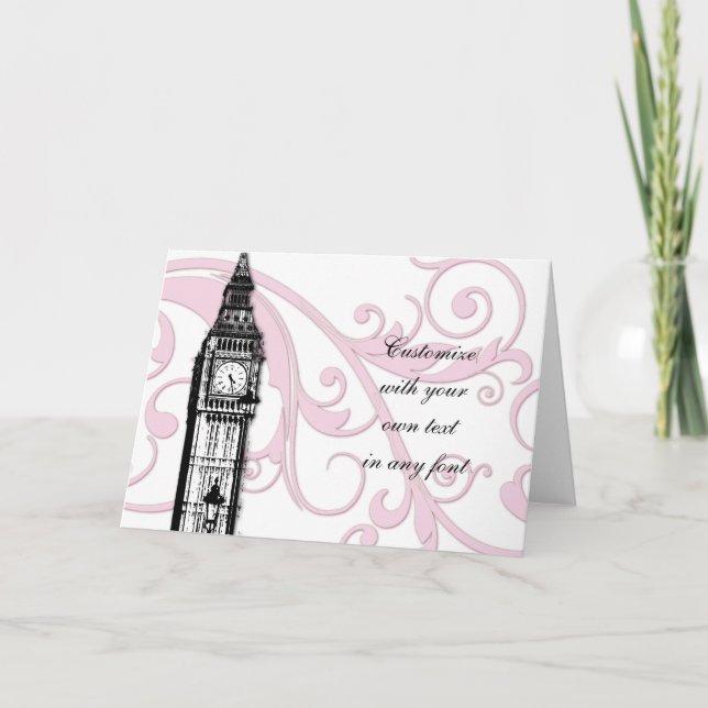 Scrolls and Big Ben Card (Front)