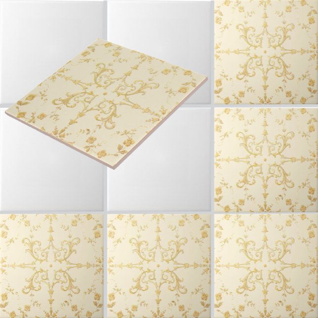 Scrolls of vine and flowers pattern tile (Creator Uploaded)