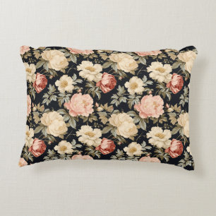 Scrolls with roses Victorian style Accent Pillow