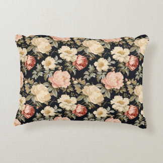 Scrolls with roses Victorian style Accent Pillow