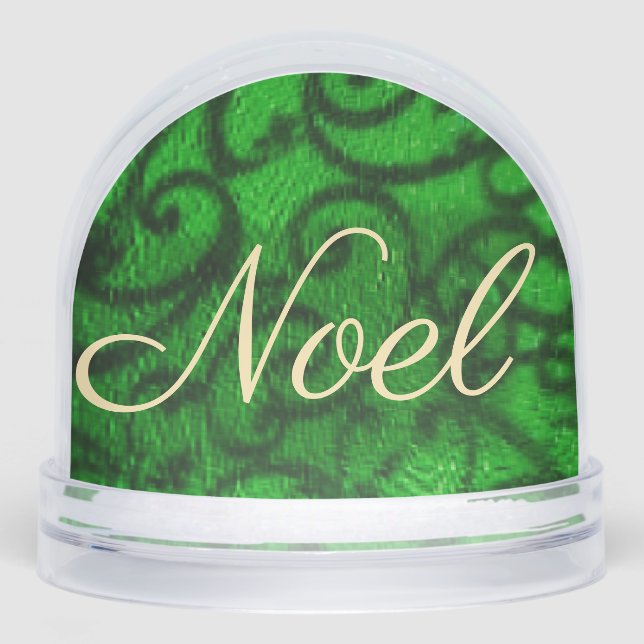 Scrollwork Green  Snowglobe (Front)