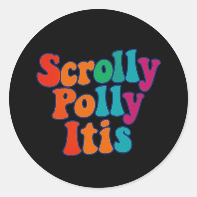 Scrolly Polly Itis Sticker (Front)