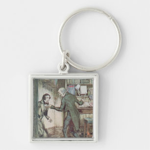 Scrooge and Bob Cratchit Keychain