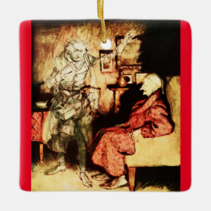 Scrooge and Marley Ceramic Ornament