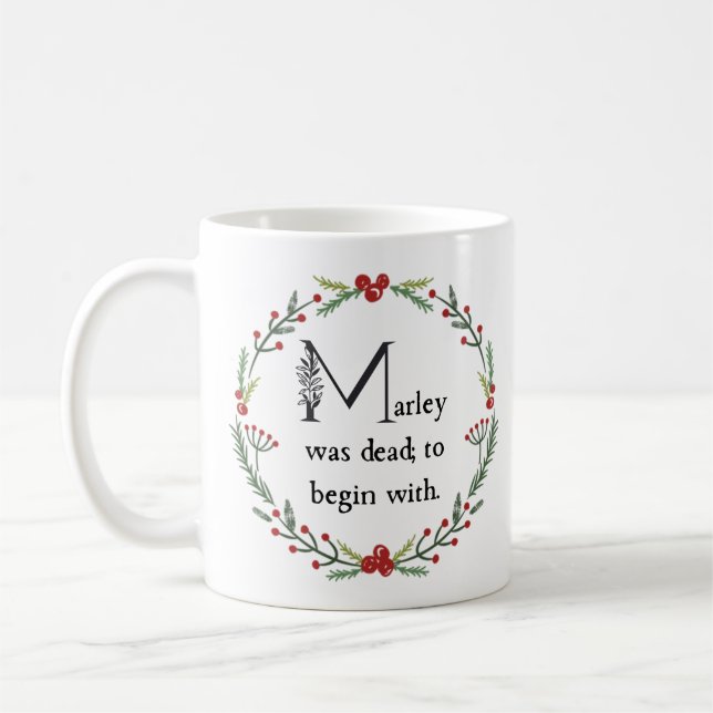 Scrooge Jacob Marley Dickens A Christmas Carol Coffee Mug (Left)