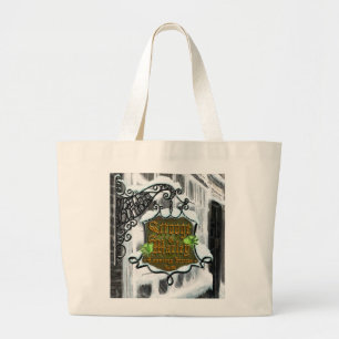 Scrooge&MarleySignScene Large Tote Bag