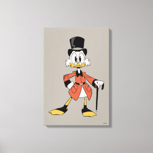 Scrooge McDuck   Work Hard Quack Hard Canvas Print