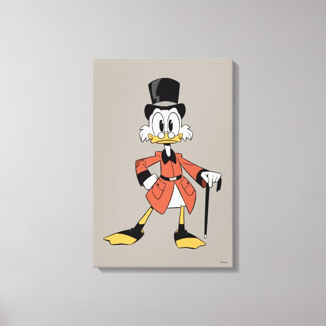 Scrooge McDuck | Work Hard Quack Hard Canvas Print (Front)