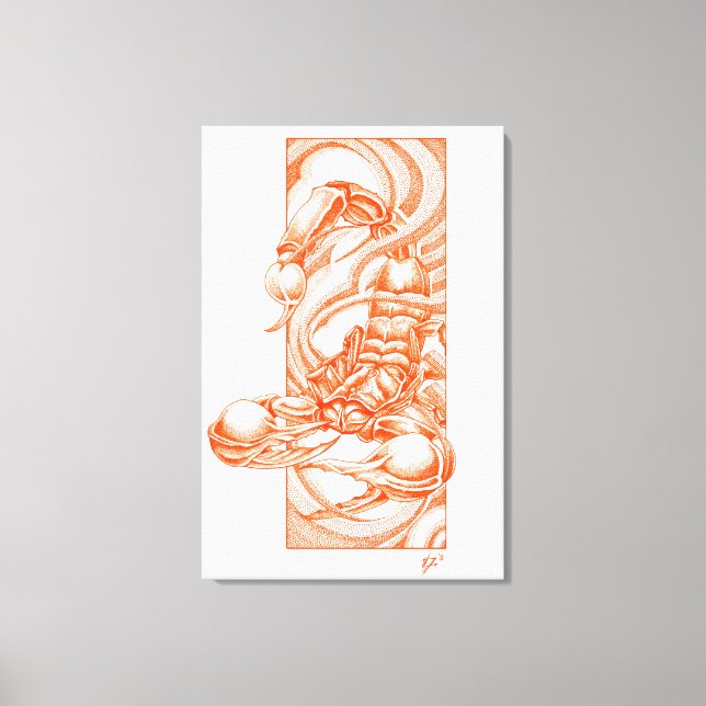 Scropion dotwork canvas print (Front)
