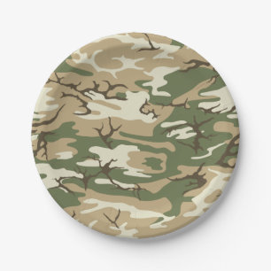 Scrub Camo Paper Plate