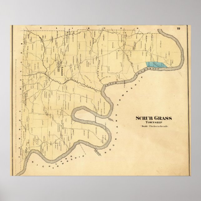 Scrub Grass Township Poster (Front)