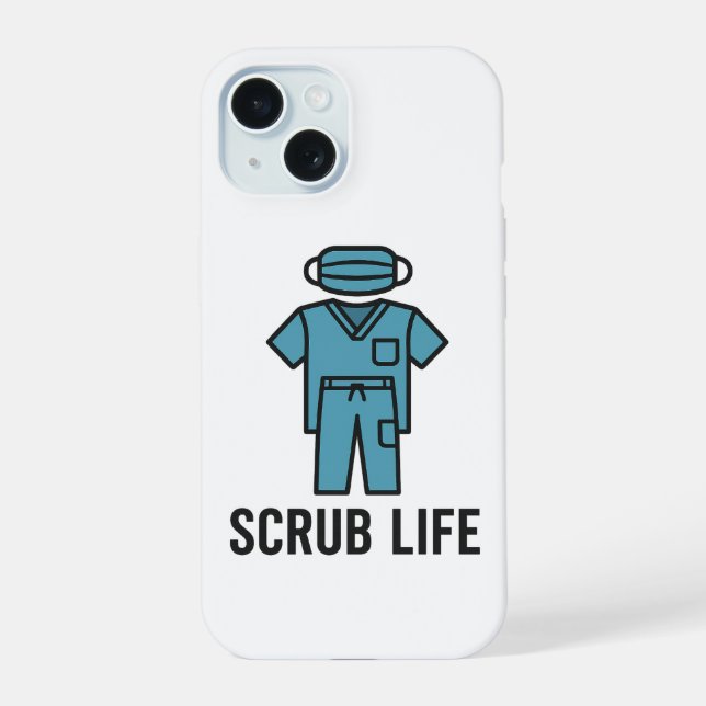 Scrub Life Apple 15 iPhone Case (Back)