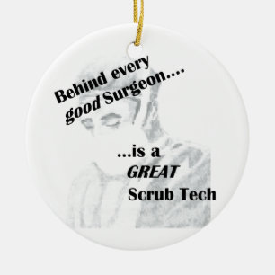 Scrub Tech Ceramic Ornament