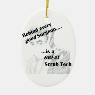 Scrub Tech Ceramic Ornament