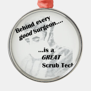 Scrub Tech Metal Ornament