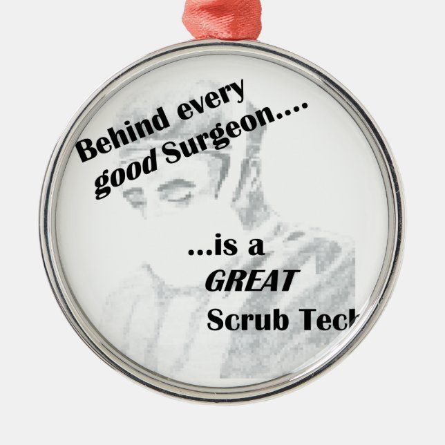 Scrub Tech Metal Ornament (Front)
