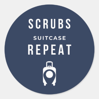 Scrubs Suitcase Repeat - Autocollant drôle pour in