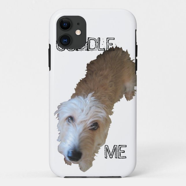 Scruffy Chien "CUDDLE ME" iPhone 5 Coque (Dos)