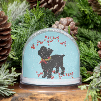 *Scruffy Mutt Naughty n' Cute Christmas  Snowglobe