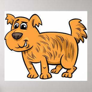 Scruffy Orange Puppy Dog Poster