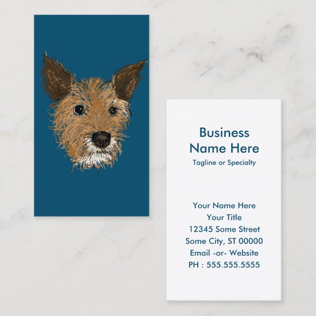 scruffy pups business card (Front/Back)