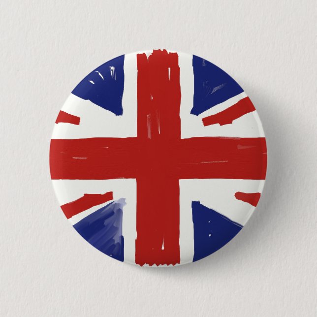 Scruffy Union Jack 2 Inch Round Button (Front)