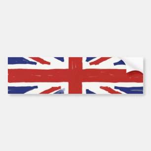 Scruffy Union Jack Bumper Sticker