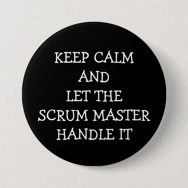 Scrum Master 3 Inch Round Button (Front)