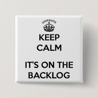 Scrum Master Backlog 2 Inch Square Button