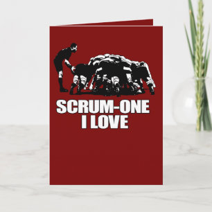 Scrum One I Love Rugby Valentine Card
