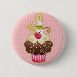 Scrumptious Cupcake 2 Inch Round Button