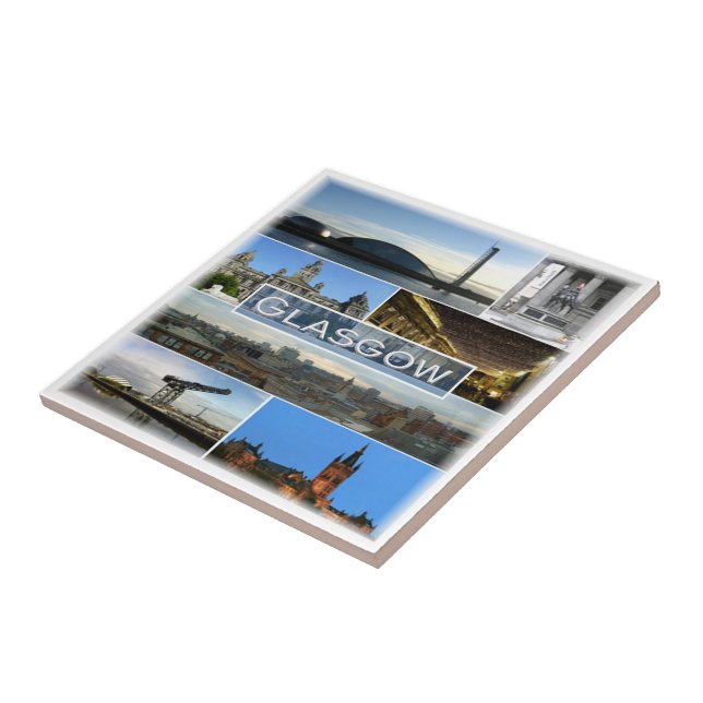 SCT007 GLASGOW, Scotland, Tile (Side)