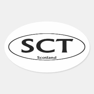 SCT Scotland Oval Bumper Sticker