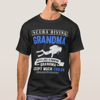 Scu Diving Grandma Dive Grandmother Underwater Scu T-Shirt