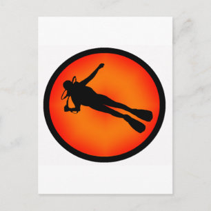 SCUBA AT DUSK POSTCARD