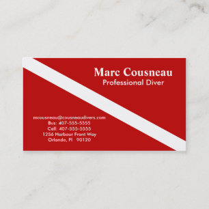 Scuba Business - Personal Card - Dark Red